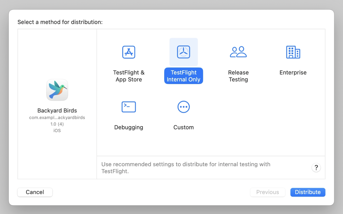 methods of distribution dialog