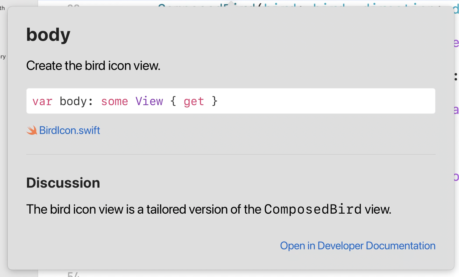 Redesigned documentation popups